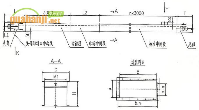 FU系列鏈?zhǔn)焦伟遢斔蜋C外形尺寸圖